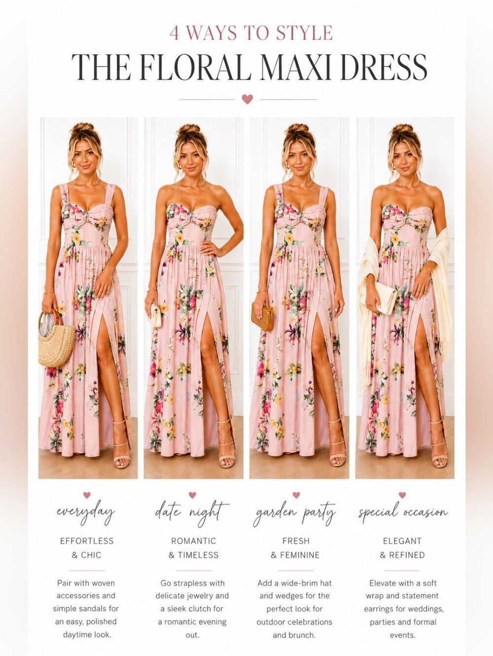 Plum Pretty Sugar | Floral Maxi Dress | Size 10 Removable Straps Pink Romantic - Picture 4 of 10